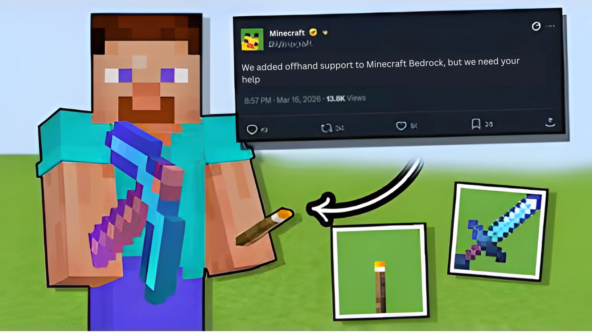 Minecraft Bedrock Offhand News